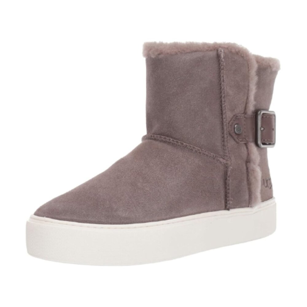 UGG Women Aika Ankle Boots Mole Suede Shearling Lined – Size 8
